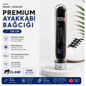 Claw Special Premium Yassı Ayakkabı Bağcığı 120 cm – Dayanıklı Spor ve Günlük Ayakkabı Bağcığı - Siyah