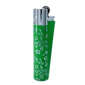 Clipper Green Pattern Metal Çakmak - Yeşil