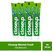 Closeup Menthol Fresh Ağız Bakım Suyu Etkili 4x50 ml Diş Macunu