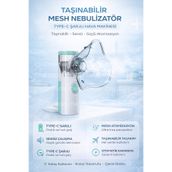 CNGZSHOP Taşınabilir Mesh Nebulizatör Hava Makinesi – Type-C Şarjlı Sessiz Buhar Makinesi