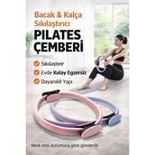 Cocovia 38 Cm Pilates Çemberi,Plates Halkası Spor Egzersiz Aleti Özel Tutmalı Model - Renkli