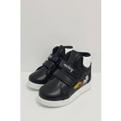 Çocuk Günlük Unisex Cırtlı Bot Kız Erkek Çocuk Botu 1031-116-0002 Siyah-Beyaz 32
