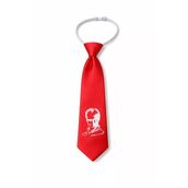 Çocuk Kırmızı Atatürk İmzalı Lastikli Kravat Ayarlanabilir Unisex