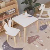 Çocuk Oyun Aktivite Masası 45x45 Cm Çocuk Çalışma Masası Masa Sandalye Seti