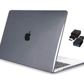 Codegen Apple 13 Macbook Air A2337 M1 Kristal Gri Kılıf Koruyucu Kapak + Usb Çevirici