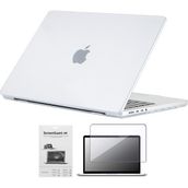 Codegen Apple 14" Macbook Pro M1 A2442 Beyaz Carbon Fiber Dizayn Kılıf Koruyucu Kapak +Film