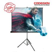 Codegen Tx-20 Tripod Projeksiyon Perdesi 200X200 (Arkası Siyah Fonlu - Taşınabilir Ayaklı Model)(1923)