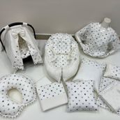 Çok Amaçlı Babynest, Puset Örtüsü ve Minderi, Alt Açma ve Battaniye, Nevresim Takımı, Emzirme Minderi, Emzirme Önlüğü15'li Set