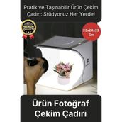 Çok Amaçlı Portatif Taşınabilir Beyaz LED Işıklı Pratik Mini Fon Fotoğraf Stüdyosu Ürün Çekim Çadırı