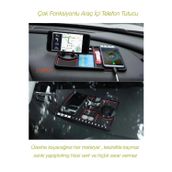 Çok Fonksiyonlu Araç İçi Telefon Tutucu Kaymaz Araba Torpido Matı Park Numaratörü Telefon Anahtar