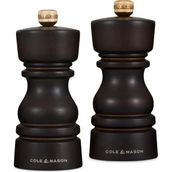 Cole & Mason London Çikolata Renkli Ahşap 130 mm Tuz ve Biber Değirmenleri