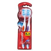 Colgate 360 Optik Beyaz Dil ve Yanak Temizleyicili Orta Beyazlatıcı 1+1 Diş Fırçası