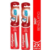 Colgate 360 Visible White 2 Adet Orta Diş Fırçası