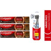 Colgate Mikro Charcoal Hassas Yumuşak Fırça 3 + 2 Optic White 125 ml Aktif Kömür Beyazlatıcı Diş Macunu