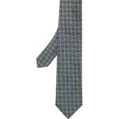 collection yeşil desenli ıpek kravat - Standart