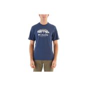 Columbia CS0336-480 Mavi CSC Hikers Haven Erkek Kısa Kollu T-Shirt