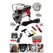 Combo Set Premium Pratik 12 V Araba Oto Araç Lastik Şişirme Pompası 160 Psi Metal Gövde Kompresör