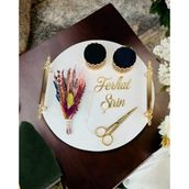 Commitment Polyester Söz Nişan Tepsisi Beyaz
