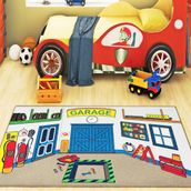 Confetti Garage 100x160 cm Anaokulu Çocuk Odası Halısı