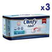 Confy Adult 30'lu 3 Paket Extra Large Yetişkin Bezi