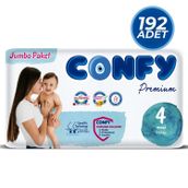 Confy Premium No:4 Maxi 192 Adet Bebek Bezi