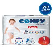 Confy Premium No:4 Maxi 210 Adet Külot Bebek Bezi