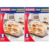 Cook Fırın Torbası Standart Boy 25 x 38 cm (8 Adet/Kutu içi) 2li paket