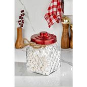 Cooker Nostalji Ckr3812 20 cm 2.5 lt Kırmızı Vakum Kapaklı Cam Kavanoz
