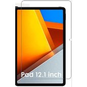 Coolacs Xiaomi Poco Pad 12.1 İnç ile Uyumlu Kırılmaz Tablet Temperli Cam Ekran Koruyucu - Şeffaf