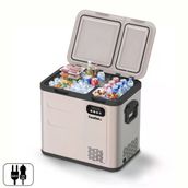 Coolist Clk60d 12/24V/220Volt 59 Litre Çift Bölmeli Outdoor Kompresörlü Bluetooth Bağlantılı Oto Buzdolabı
