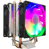 Coolmoon P22 Rgb İşlemci Soğutucu Fan Çift Fanlı Bakır Kanallı , Intel Amd Uyumlu Cpu Fanı