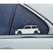 Cooper S Kelebek Cam Oto Sticker 17 CM 2 Adet