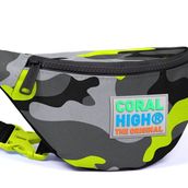 Coral High 22587 Kids Gri Kamuflaj Desenli Bel Çantası