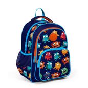 Coral High 23410 K33 Kids Lacivert Canavar Desenli Üç Bölmeli Okul Sırt Çantası