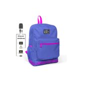 Coral High 24106 K76 Nakış Logolu Usb Şarjlı Kulaklık Çıkışlı Lavanta Sırt Çantası