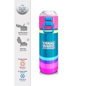 Coral High 500 ml 31960 Kids Pembe Pastel Renkli Pipetli Çelik Termos