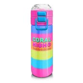 Coral High 500 ml 31986 Kids Renkli Çizgili Pipetli Paslanmaz Çelik Termos