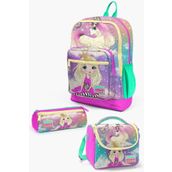 Coral High Kids Pembe Su Yesili Unicornlu Kiz Desenli 3’Lu Okul Canta Seti - Kiz Cocuk Ilkokul Okul Çanta
