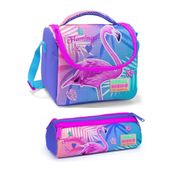 Coral High Kız Çocuk Mavi Pembe Flamingo Beslenme Çantası