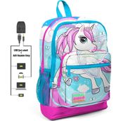 Coral High Mavi Unicorn Baskılı İlkokul Ve Günlük Sırt Çantası - Kız Çocuk - Usb Ve Aux Soketli Okul Çantası