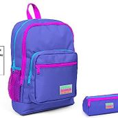 Coral High Mor İlkokul Sırt Çantası Ve Kalemlik Seti - Kız Çocuk - Usb Soketli Okul Çantası