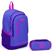 Coral High Sport Lavanta Mor Okul Sırt Çantası ve Organizer Kalem