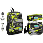 Coral High USB ve AUX Çıkışlı Erkek Çocuk Okul Çanta Seti