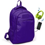 Coral High Usb Ve Aux Çıkışlı Mor İlk ve Ortaokul Sırt Çantası