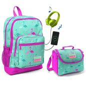 Coral High Yeşil Flamingo Okul Çantası ve Beslenme Çantası Seti