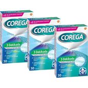 Corega 3 Dakikada Diş Protezi Temizleyici Tablet 90 Tablet Kokuya Neden Olan Bakterileri %99.99 Temizler