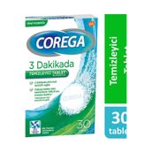 Corega 3 Dakikada Temizleyici Tablet, 30'lu, Diş Protezi Temizleme