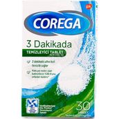 Corega Antibakteriyel Diş Protez Temizleyici 30'lu Tablet Koku İçermeyen Etkili Temizlik