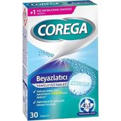 Corega Diş Protezi Beyazlatıcı Temizleyici 30 Tablet 4'ü 1 Arada Etkili Temizlik Özelliği