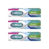 Corega Diş Protezi Yapıştırıcı Krem Naneli Aroma ile 40g 3 Adet Güçlü Tutuş Sağlar